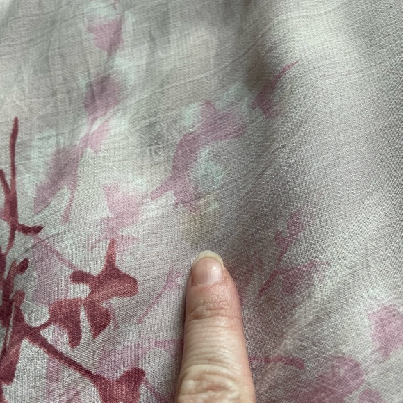 Vintage 90s Pink Cherry Blossom Babydoll Maxi Slip Dress 12 Fairycore Ethereal - Picture 6 of 12